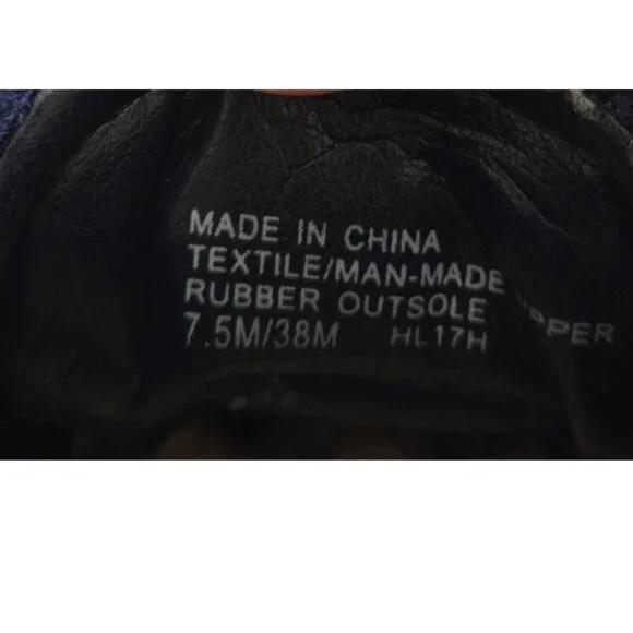 Michael Kors Allie Trainer Admiral Blue Velvet Silver Logo Sneaker Shoes Sz 7.5 - Picture 9 of 9